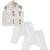 White embroidered cotton jhabla set