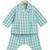 Green plain cotton jhabla set