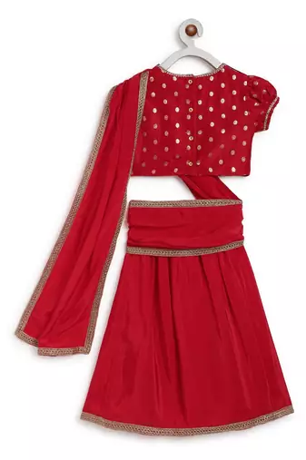 Red plain viscose saree