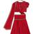 Red plain viscose saree