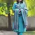 Sky Blue Embroidered Cotton Flex Kurta and Pant Set with Dupatta
