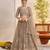 Metallic Gray Butterfly Net Thread & Sequence Embroidery Lehenga Choli with Dupatta and Blouse