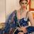 More Peach Blue Butterfly Net Thread & Sequence Embroidered Lehenga Choli with Dupatta and Blouse