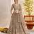 Metallic Gray Butterfly Net Thread & Sequence Embroidery Lehenga Choli with Dupatta and Blouse
