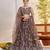 Dark Onion Butterfly Net Thread & Sequence Embroidered Lehenga Choli with Dupatta and Blouse
