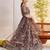 Dark Onion Butterfly Net Thread & Sequence Embroidered Lehenga Choli with Dupatta and Blouse