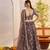 Dark Onion Butterfly Net Thread & Sequence Embroidered Lehenga Choli with Dupatta and Blouse