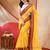 cotton latest georgette chiffon haldi rani sarees for women yellow with unstitched blouse piece