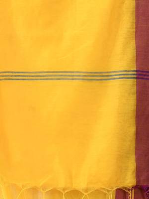cotton latest georgette chiffon haldi rani sarees for women yellow with unstitched blouse piece 4