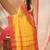 tant cotton saree patralika design for woman yellow without blouse