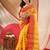 tant cotton saree patralika design for woman yellow without blouse