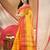 tant cotton saree patralika design for woman yellow without blouse