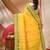 tant cotton kolkini saree for women yellow green without blouse