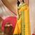 tant cotton kolkini saree for women yellow green without blouse