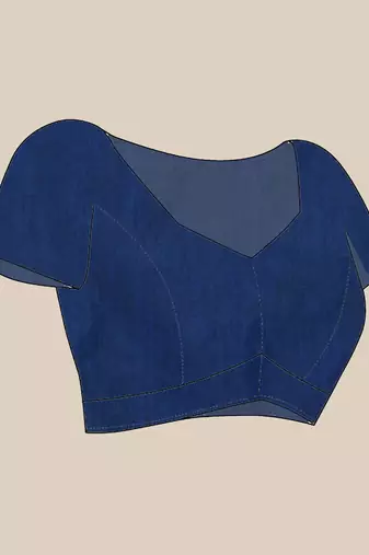 Women's cotton handloom chiffon bandhani golden temple malmal blue unstitched blouse piece sarees for women