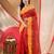 Women's tant cotton saree patralika design for woman red without blouse