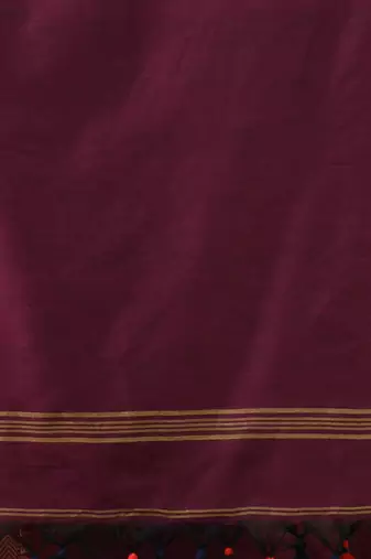 Women's cotton handloom chiffon bandhani golden temple malmal magenta unstitched blouse piece sarees for women