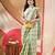 Women's cotton saree tant cotton suhani design for woman green without blouse