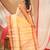 Women's tant cotton kolkini saree for women white red without blouse
