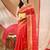 Women's tant cotton kolkini saree for women red without blouse