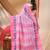 Women's tant cotton saree pearl design for woman pink without blouse