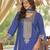 new stylish blue chinon sharara suit for women wedding wear