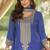 new stylish blue chinon sharara suit for women wedding wear
