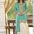 new stylish aqua blue chinon sharara suit for women wedding wear