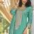 new stylish aqua blue chinon sharara suit for women wedding wear