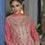 pakistani style chinon based long straight suit for women festival wear pink