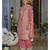 pakistani style chinon based long straight suit for women festival wear pink