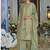 pakistani style chinon based long straight suit for women festival wear pista green