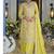 pakistani style chinon based long straight suit for women festival wear yellow