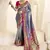 lavender & pink paithani silk blend zari weaving with tussel  wedding wear saree