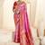 pink & red tissue paithani silk blend zari weaving with tussel  wedding wear saree