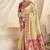 baige & pink tissue paithani silk blend zari weaving with tussel  wedding wear saree