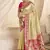 baige & pink tissue paithani silk blend zari weaving with tussel  wedding wear saree
