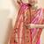pink & red tissue paithani silk blend zari weaving with tussel  wedding wear saree