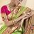parrot green & pink tissue paithani silk blend zari weaving with tussel  wedding wear saree