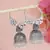 Ethnic silver oxidizedboho jhumka earrings for women 