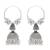 Ethnic silver oxidizedboho jhumka earrings for women (e3297ox)