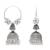 Ethnic silver oxidizedboho jhumka earrings for women (e3297ox)
