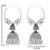 Ethnic silver oxidizedboho jhumka earrings for women (e3297ox)