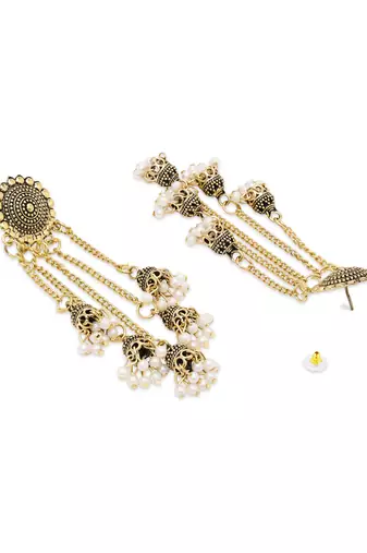 Multi layered dangle jhumka earrings for women 