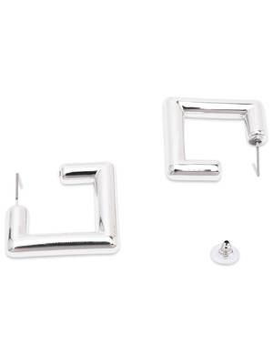 Classic square shaped lightweight minimal stud earrings for women  4