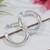 Small fancy half hoop earrings for women (e3301s)