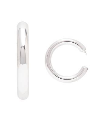 Small fancy half hoop earrings for women  3