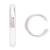 Small fancy half hoop earrings for women (e3301s)