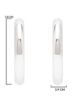 Small fancy half hoop earrings for women  5