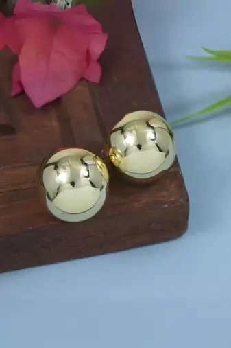 Half circle fashion stylish lightweight chunky stud earrings for women 